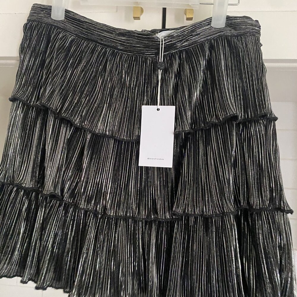 Lovers and Friends metallic mini skirt